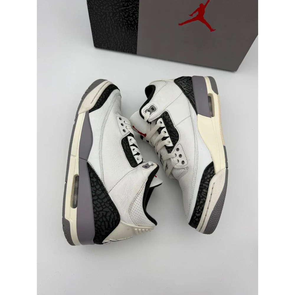 Air Jordan 3 Retro Summit White Fire Red Black Cement Mens 9 CT8532-106 OG Box